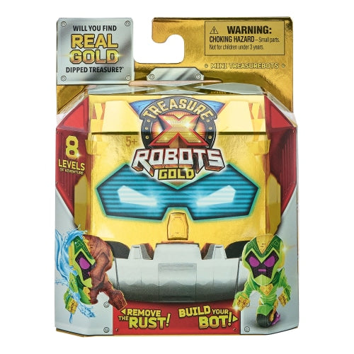TREASURE X Robots Gold - Mini Treasure Bots - 8 Levels of Adventure! Assortment Will Vary Multicolor - Count On Us