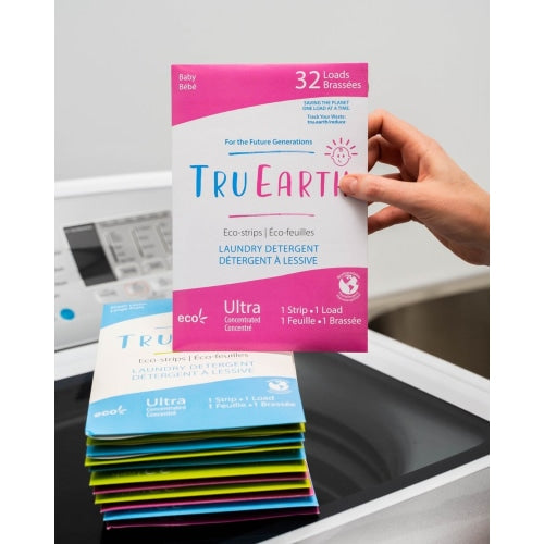 Tru Earth Eco-strips Laundry Detergent (Baby) - 32 Loads - Count On Us