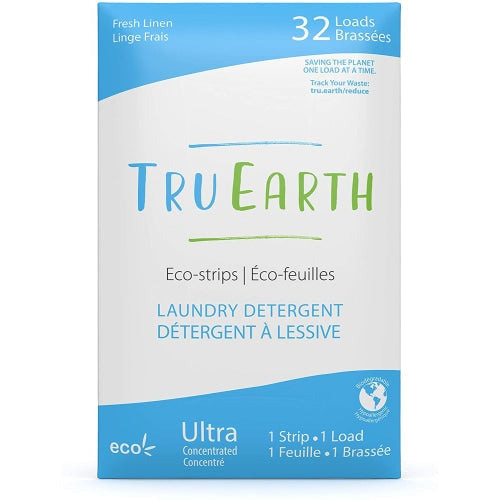 Tru Earth Eco-strips Laundry Detergent (Fresh Linen) - 32 Loads - Count On Us