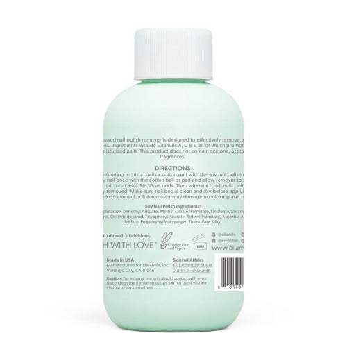 ella+mila Soy Nail Polish Remover Unscented (4oz) - Count On Us