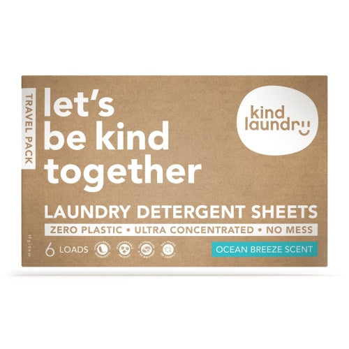 Kind Laundry Eco-Friendly Laundry Detergent Sheets - Ocean Breeze Scent (6 sheets) - Count On Us