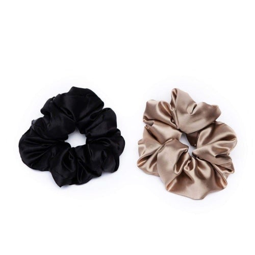 Kitcsh Satin Pillow Scrunchies (Black/Gold) - Count On Us