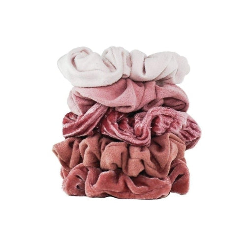 Load image into Gallery viewer, Kitsch Velvet Scrunchies (Blush/Mauve) - Count On Us

