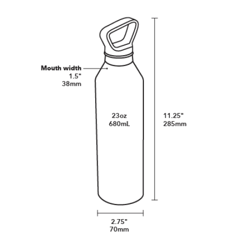Load image into Gallery viewer, MiiR Narrow Mouth Bottle Black (23oz) - Count On Us
