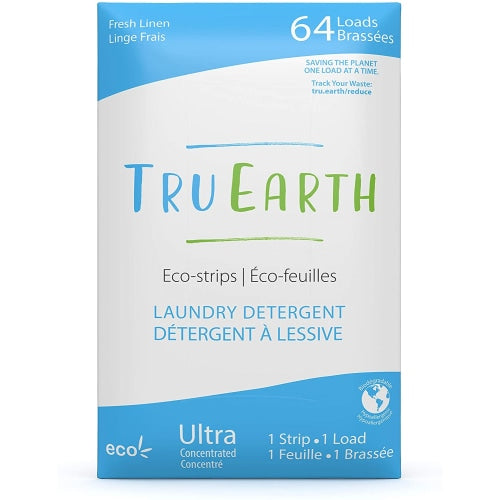 Tru Earth Eco-strips Laundry Detergent (Fresh Linen) - 64 Loads - Count On Us
