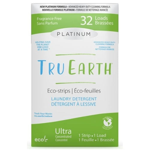 Tru Earth Platinum Eco-strips Laundry Detergent (Fragrance Free) - 32 Loads - Count On Us