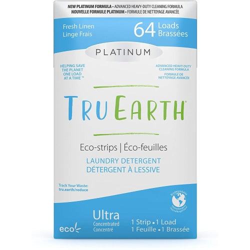 Load image into Gallery viewer, Tru Earth Platinum Eco-strips Laundry Detergent (Fresh Linen) - 64 Loads - Count On Us
